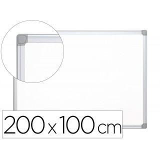 QUADRO BRANCO MELAMINA MAGNETICO CAIXILHO ALUMINIO 200X100 CM